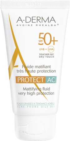 Aderma protect ac fluide matifiant très haute protection spf 50+ 40 ml
